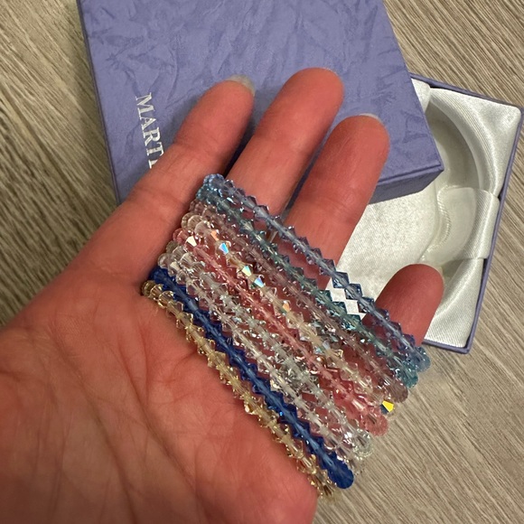 Vintage Swarovski Crystal Stretch Bracelets - Picture 3 of 3